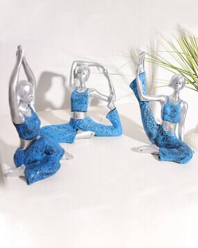 order happiness Set of 3 Yoga Lady sculpture Figurines-picture-23