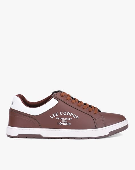 Lee Cooper Men Brand Print Lace-Up Sneakers