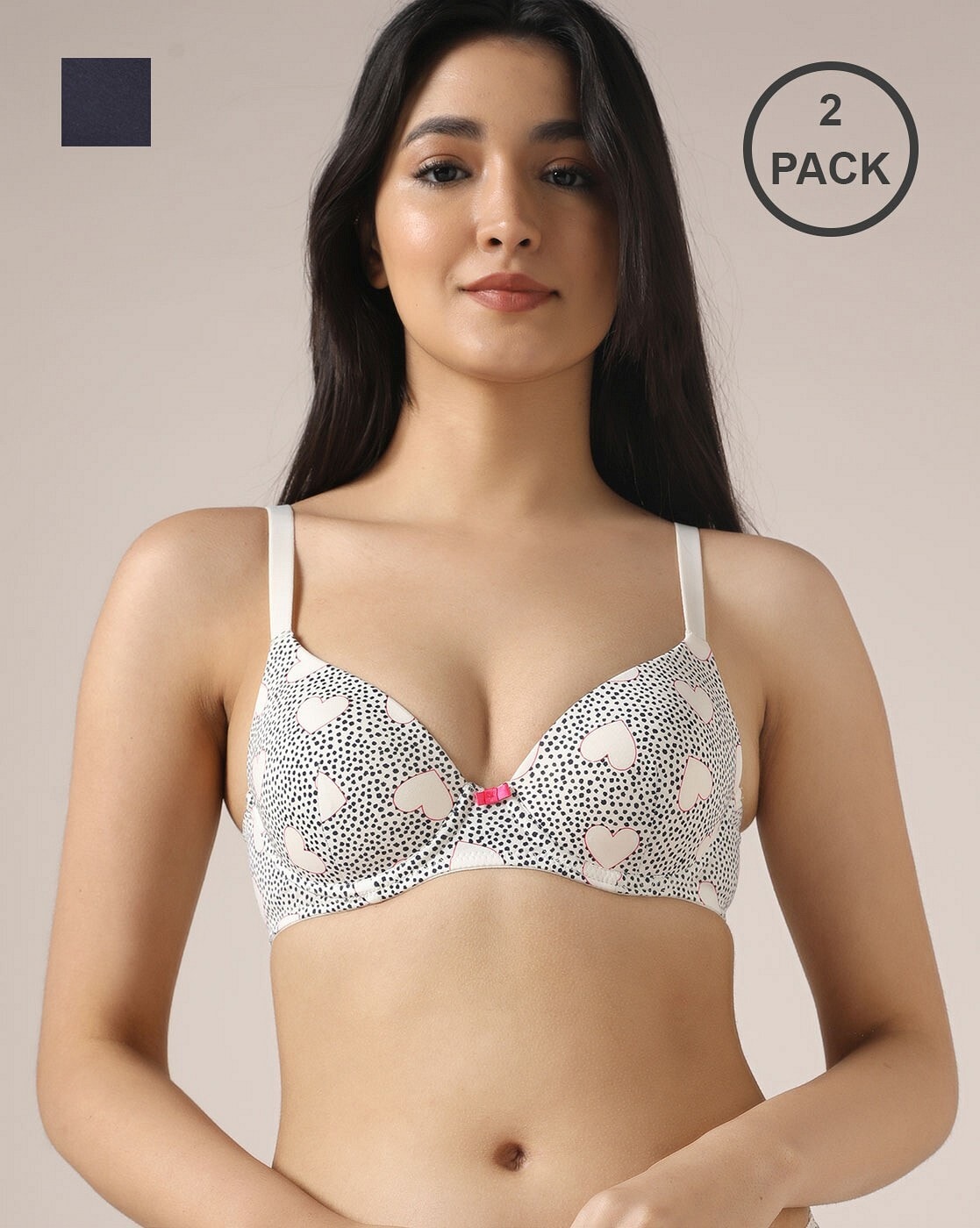 Buy Marks & Spencer Padded Wired Full Coverage Lace Bra -Pink Mix