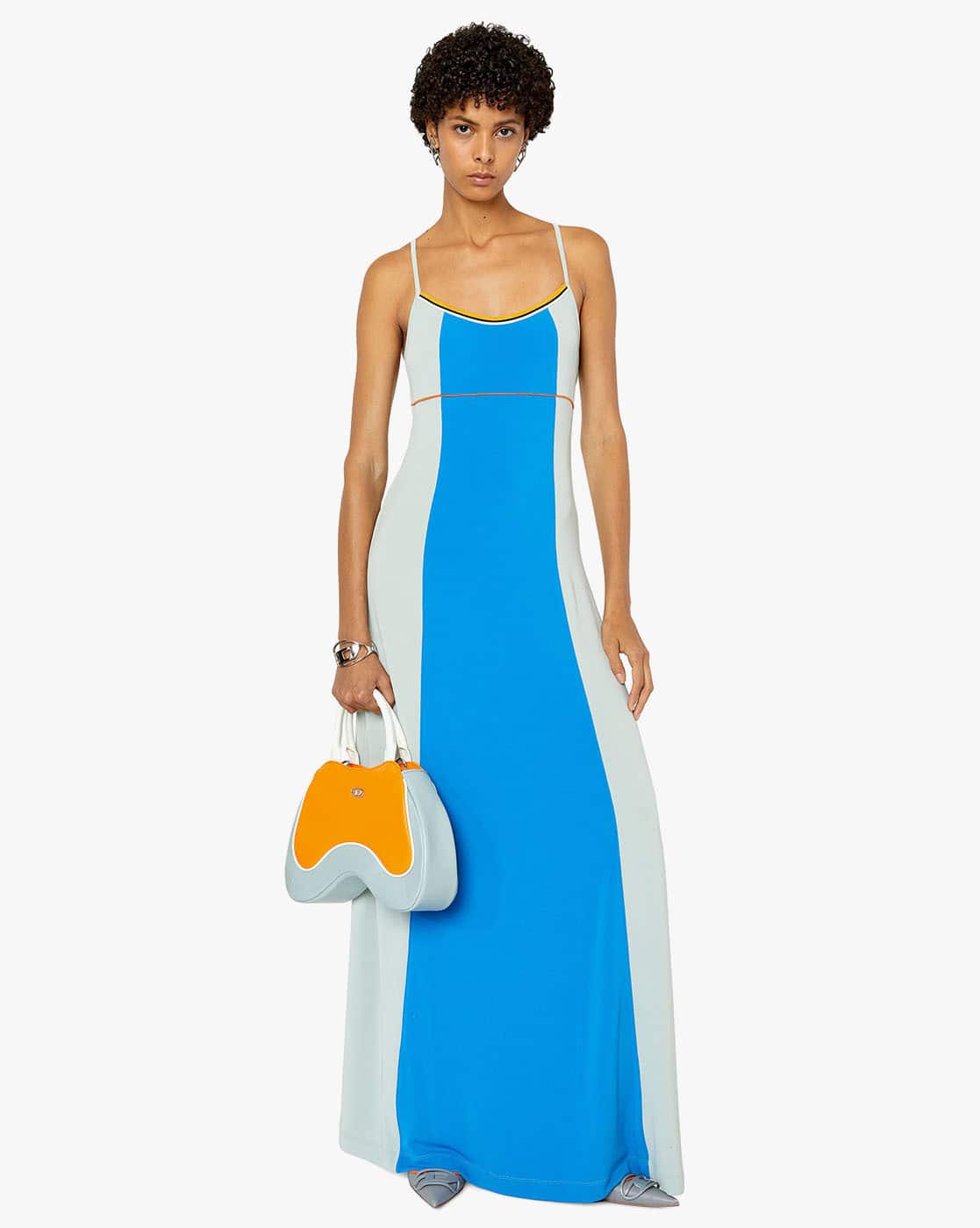 AUROLA Black & Blue Stripe Dress Mサイズ 7_f5a9c82c-d9e4-413f-bc19-