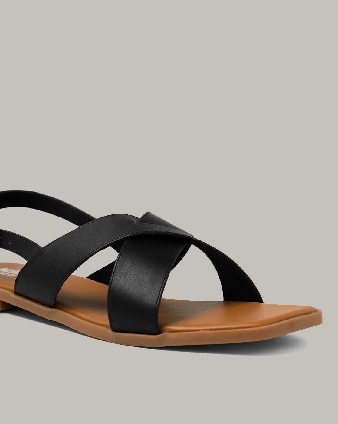 Buy Black Flat Sandals for Women by Illimite Online | Ajio.com