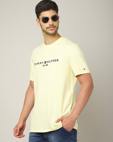 Tommy hilfiger discount yellow t shirt