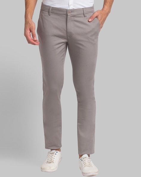 Buy Parx Medium Grey Slim Fit Linen Trouser Online at Low Prices in India -  Paytmmall.com