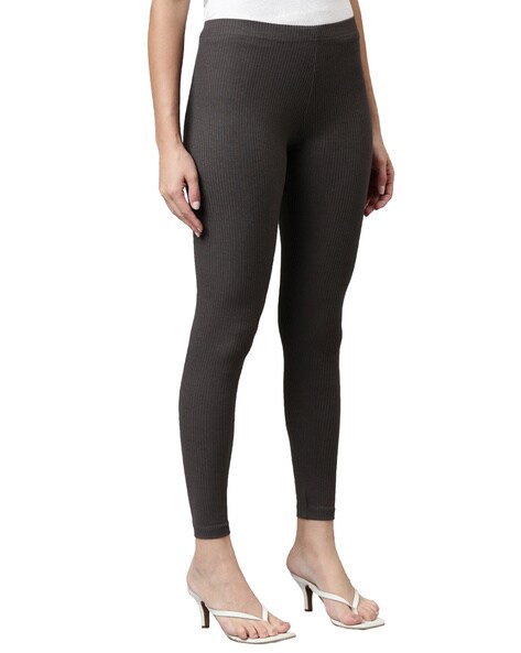 Buy Grey Leggings for Women by Go Colors Online