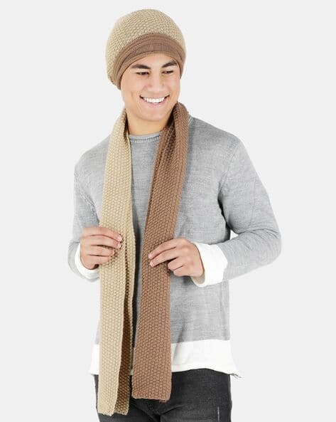 Buy Brown Beige Caps Hats for Men by Bharatasya Online