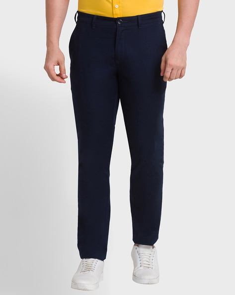Buy ColorPlus Dark Khaki Tailored Fit Trousers for Men Online @ Tata CLiQ-totobed.com.vn