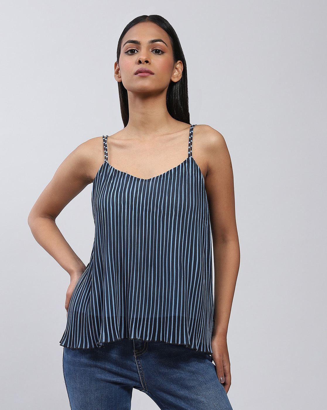 Buy Navy Blue Tops for Women by LABEL RITU KUMAR Online