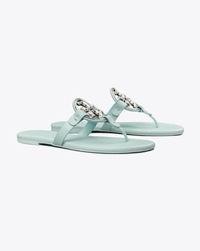 Metal miller flip hot sale flop tory burch