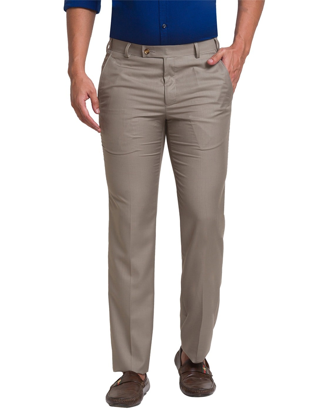 Buy Park Avenue Dark Brown Regular Fit Trousers for Men Online  Tata CLiQ