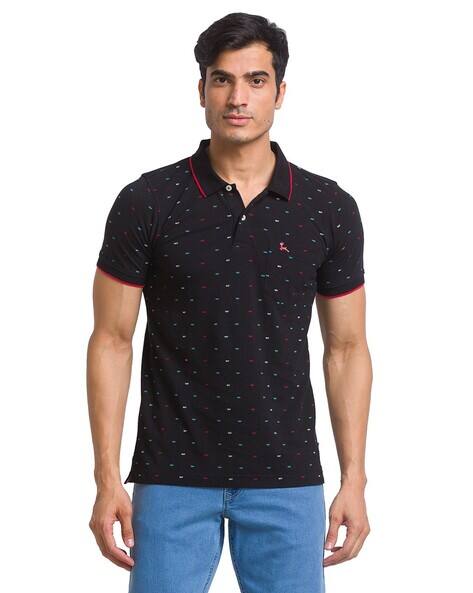 PARX Regular Fit Printed Polo T-Shirt