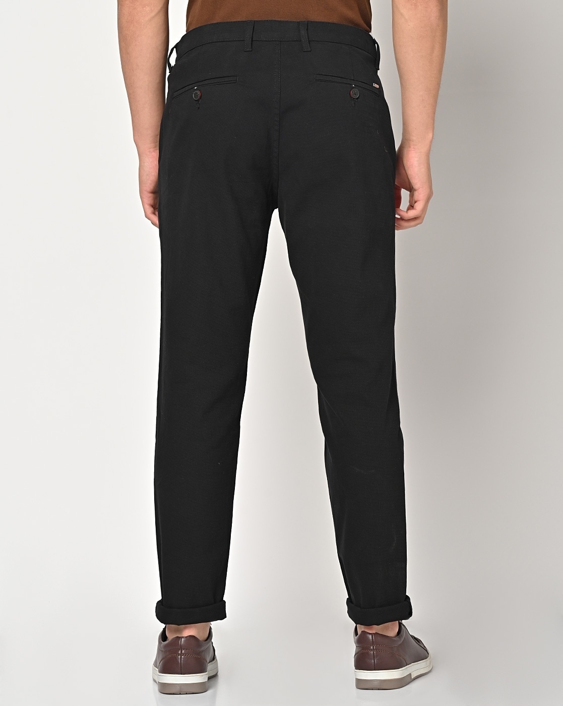 Buy Elleven Green Parallel Fit Trouser Pants online