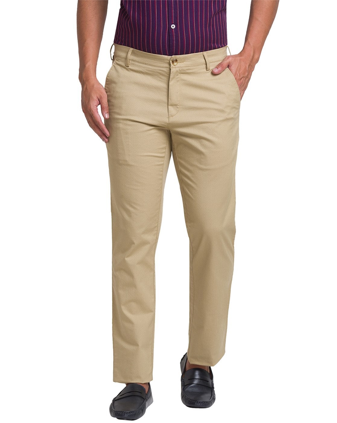 Buy ColorPlus Olive Slim Fit Trousers for Men Online  Tata CLiQ