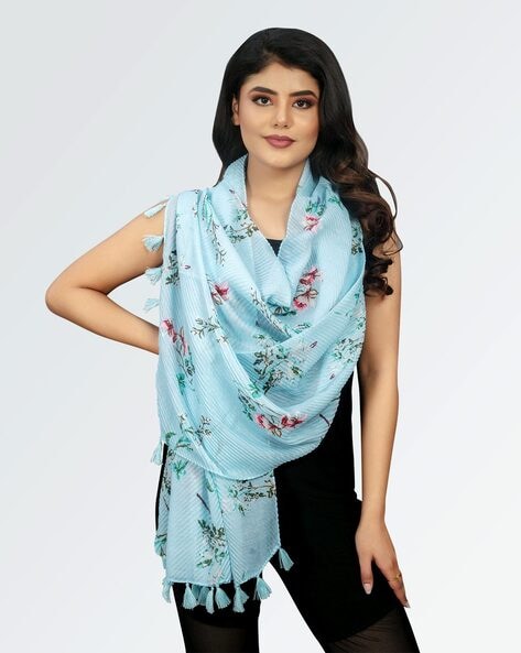 Buy Blue Stoles & Scarves for Women by MATCHITT Online