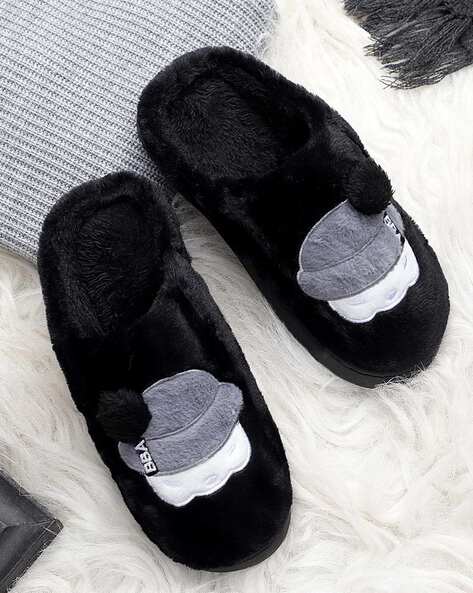 Woolen Fur Sliders