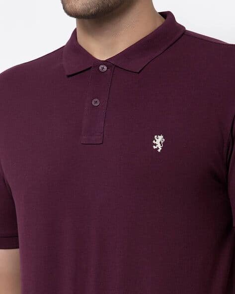 Ajio White Golf T Shirt Lacoste Wrogn Mens Burgundy Polo T Shirt