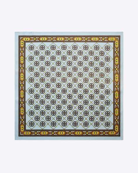 Buy Tory Burch Deco T Monogram Silk Neckerchief | Blue Color