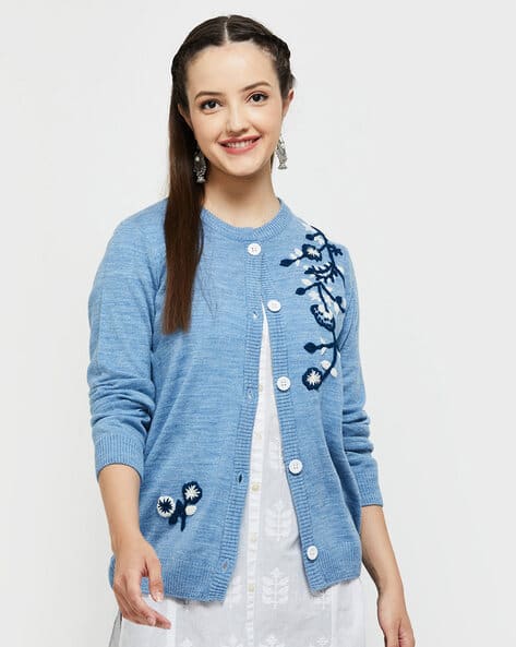 Buy Blue Sweaters Cardigans for Women by MAX Online