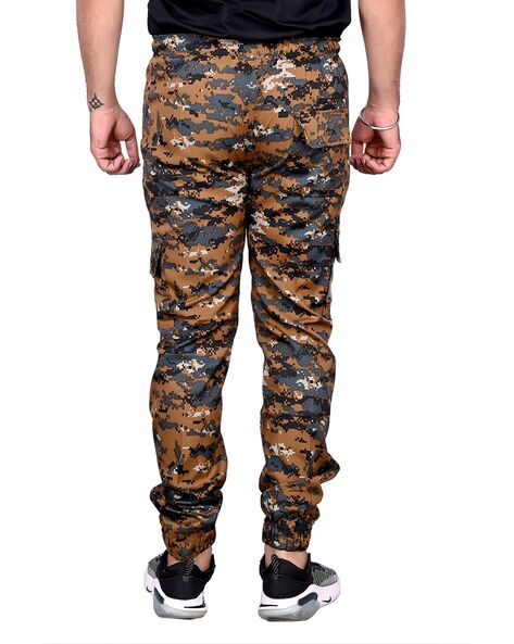 Men Waterproof Warm Cargo Trousers Pants Army Military Camo Print 100 -  Khaki