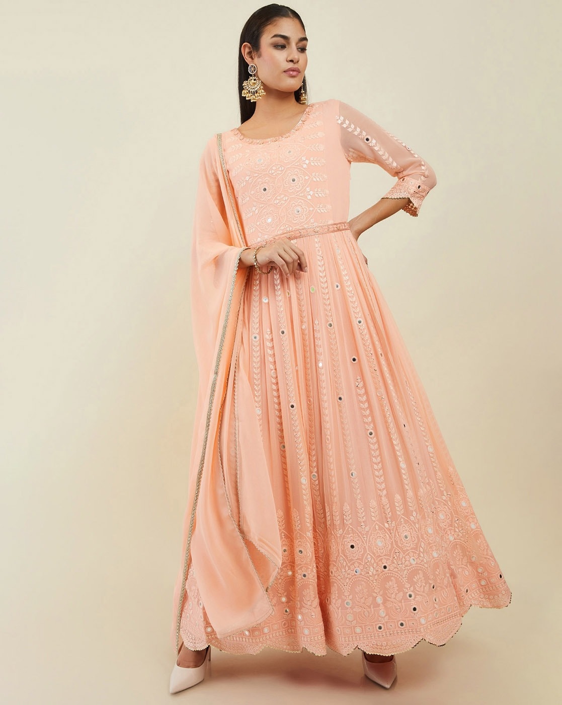 Buy Rose gold Dresses & Gowns for Women by Antaran Online | Ajio.com