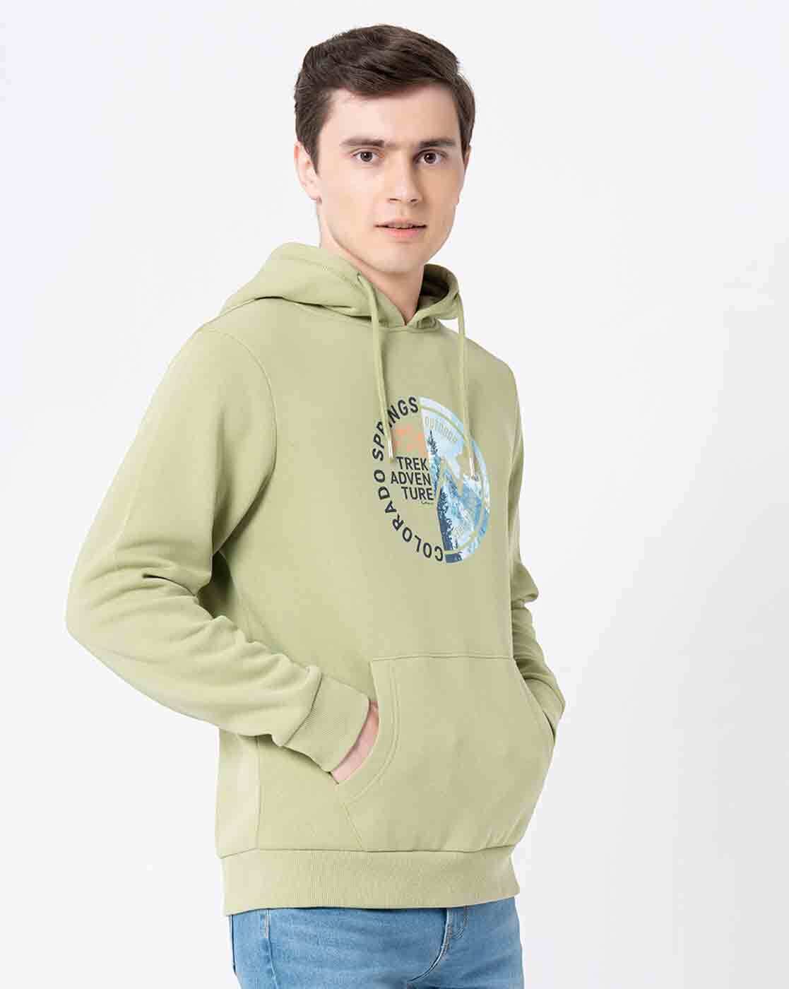 Buy Leaf Green Sweatshirt u0026 Hoodies for Men by RED TAPE Online | Ajio.com