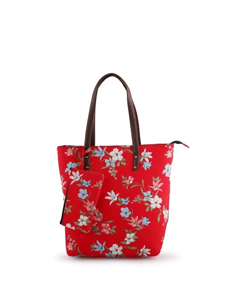 Red floral online bag