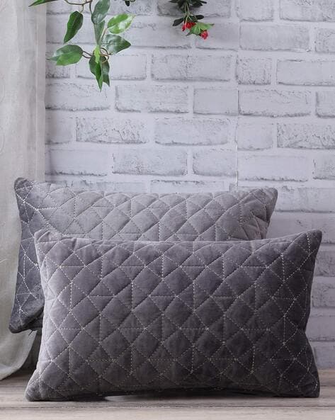 Grey 2025 quilted cushion