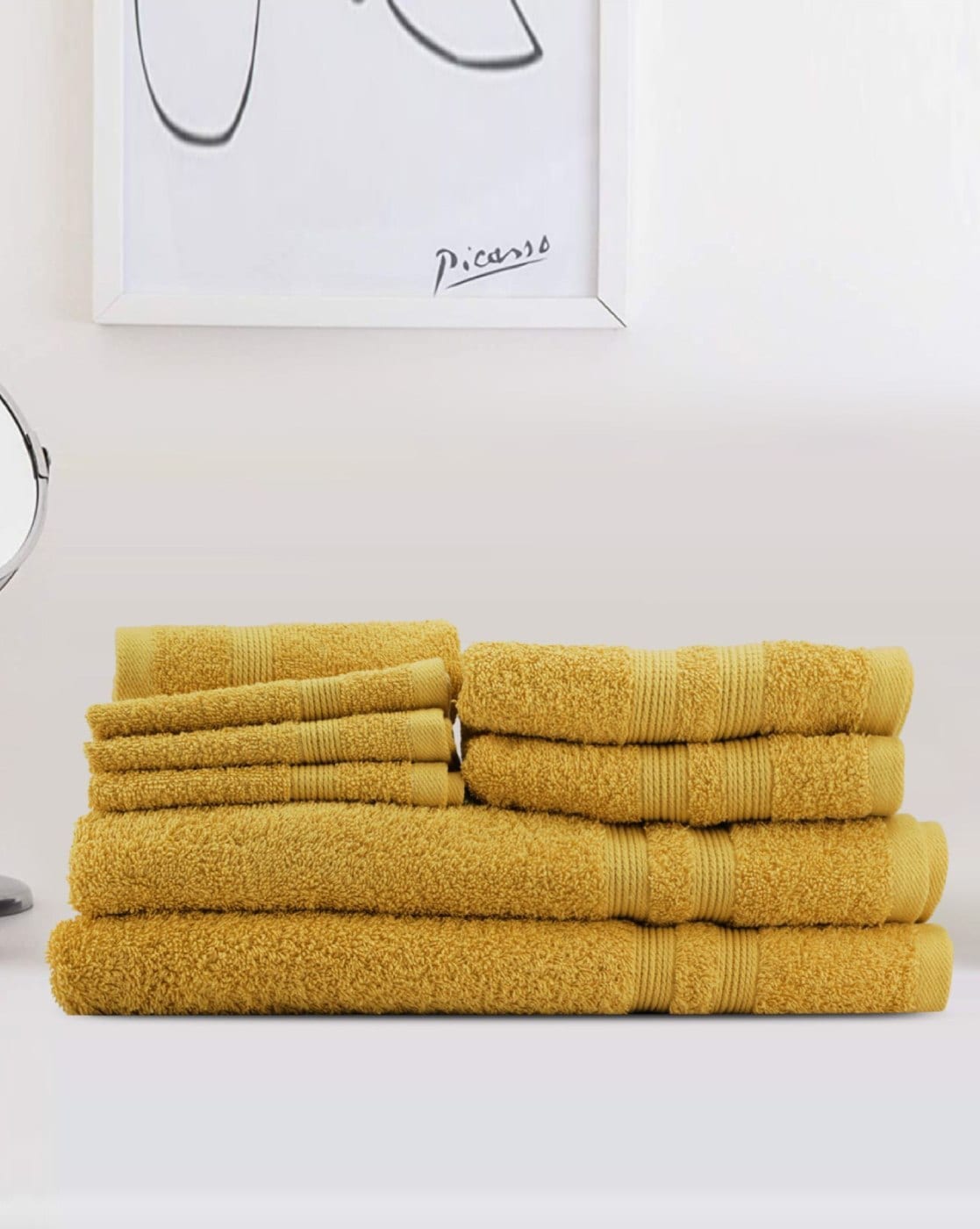 LUSH & BEYOND 100% Cotton Bath Towel Set for Men & Women, 500 GSM