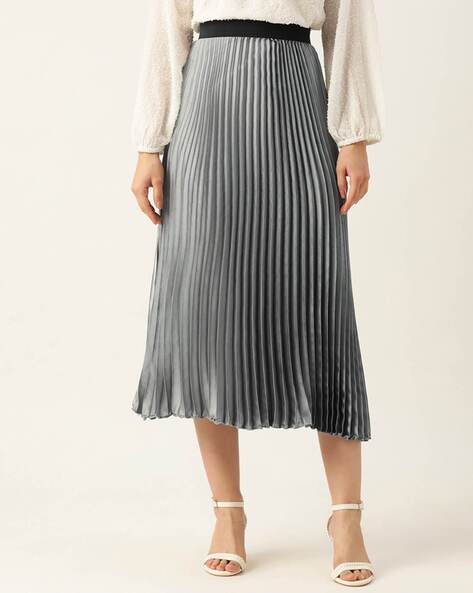 Buy Wisstler Flared Skirt with Elasticated Waist | AJIO