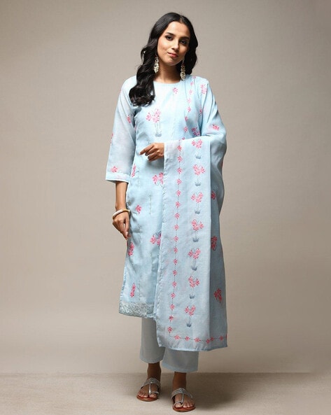 BIBA SKD7459ESS21YEL Cotton Women Anarkali Suit Set (40, Yellow) in  Mangalore at best price by Pantaloons (Forum Fiza Mall) - Justdial