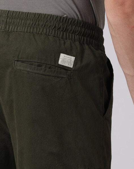 Buy Nuon Solid Sage Green High-Rise Denim Cargo Pants from Westside