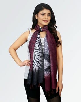 matchitt Women Printed Scarf with Tassels-picture-41