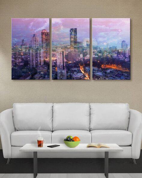 999store Set of 3 Printed Canvas Framed Painting