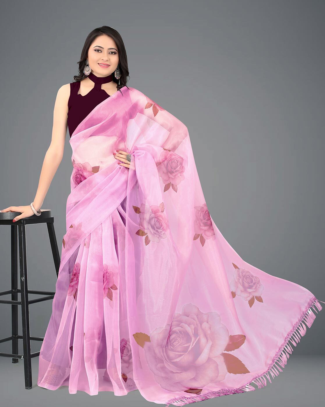 Buy Beige Sarees for Women by Nk Textiles Online | Ajio.com