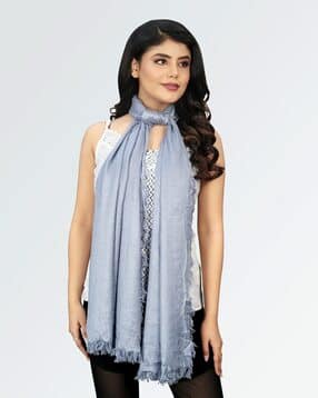 matchitt Women Scarf with Frayed Hem-picture-38