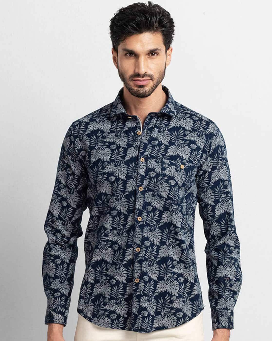 Buy Blue Shirts for Men by PURPLE MANGO Online