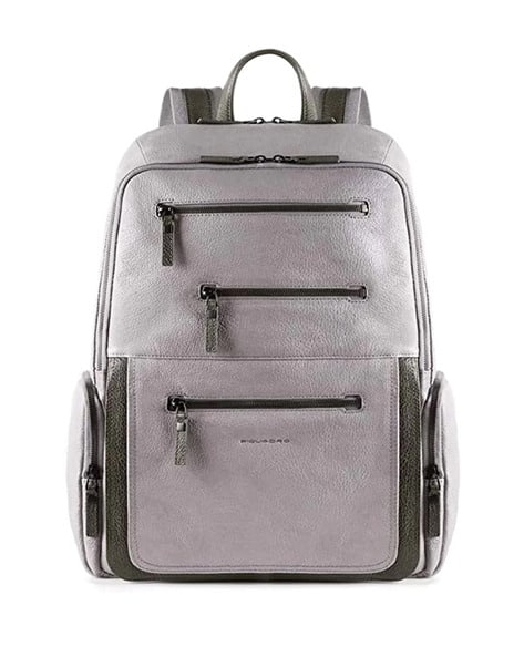 Buy Piquadro Genuine Leather Backpack Grey Color Men AJIO LUXE