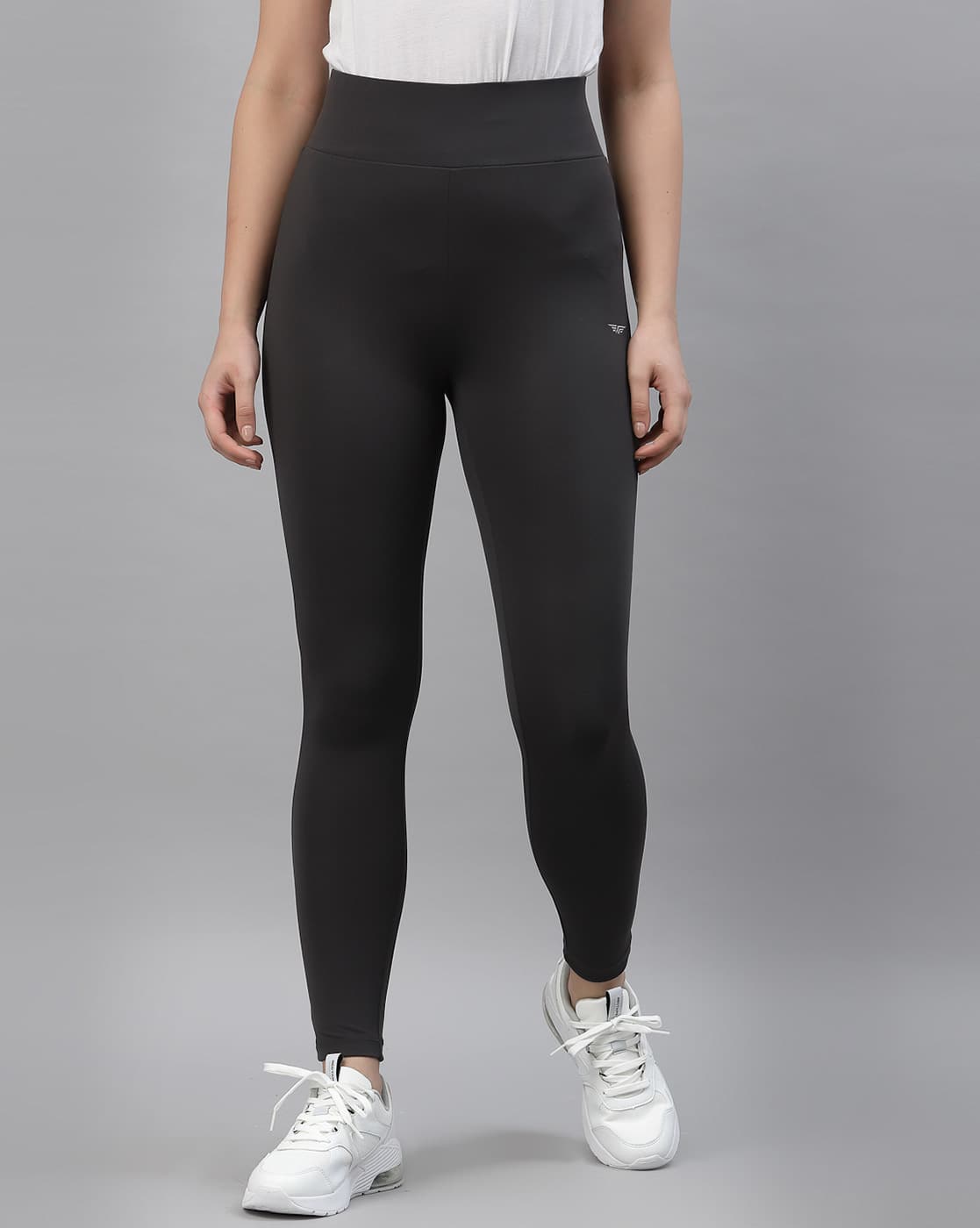 RED TAPE Ankle-Length Sports Leggings For Women (Grey, S)