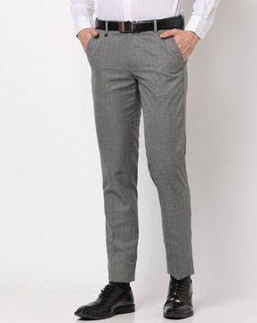 Buy MANQ Mens Slim Fit Formal Trousers Size 28S20 Light Grey at  Amazonin