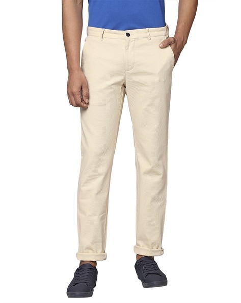 Buy Peter England Men Neo Slim Fit Checked Trousers - Trousers for Men  22245744 | Myntra