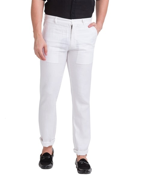 Parx Casual Trousers : Buy Parx Super Slim Fit Printed Light Fawn Trouser  Online | Nykaa Fashion