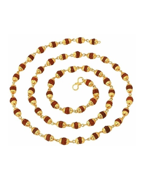 Gold chain in on sale rudraksh