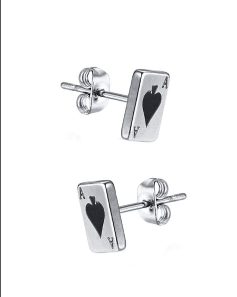 925 Silver Stud Earrings - one | Mens earrings studs, Stud earrings for men,  Silver earrings studs