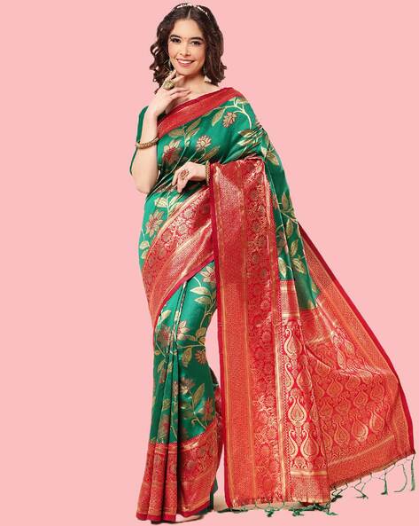 Buy Blue Sarees for Women by FASHION BOOMS Online | Ajio.com