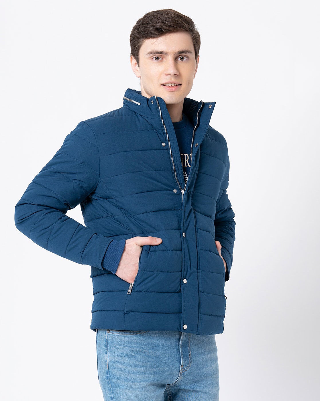 Buy Red Tape Casual Padded Polyester Jacket for Men | Stylish, Cozy and  Comfortable_RFJ0095A-White Large at Amazon.in