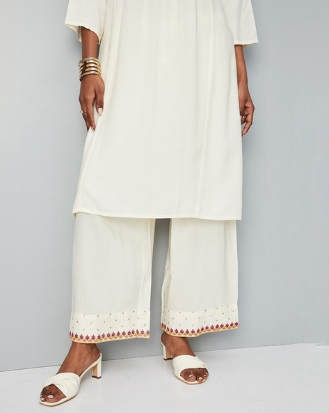 Buy Cream Trousers & Pants for Women by MAX Online