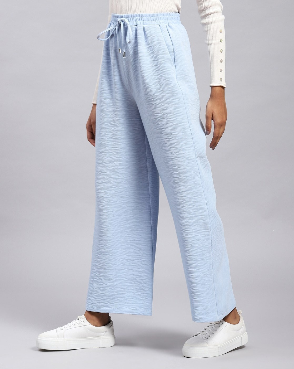 Wide pullon trousers  Light blue  Ladies  HM IN