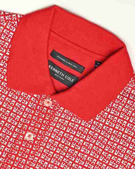 Monogram Logo Print Polo T-shirt