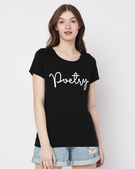Buy Jet Black Tshirts for Women by Vero Moda Online