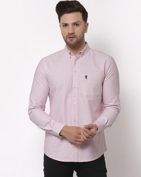 Red Tape Solid Regular-Fit Shirt