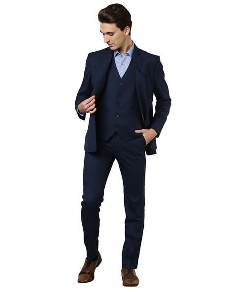 Rivington Dusk Blue 3-Piece Suit | Black Lapel | Blue suit men, Mens suits,  Men's suits